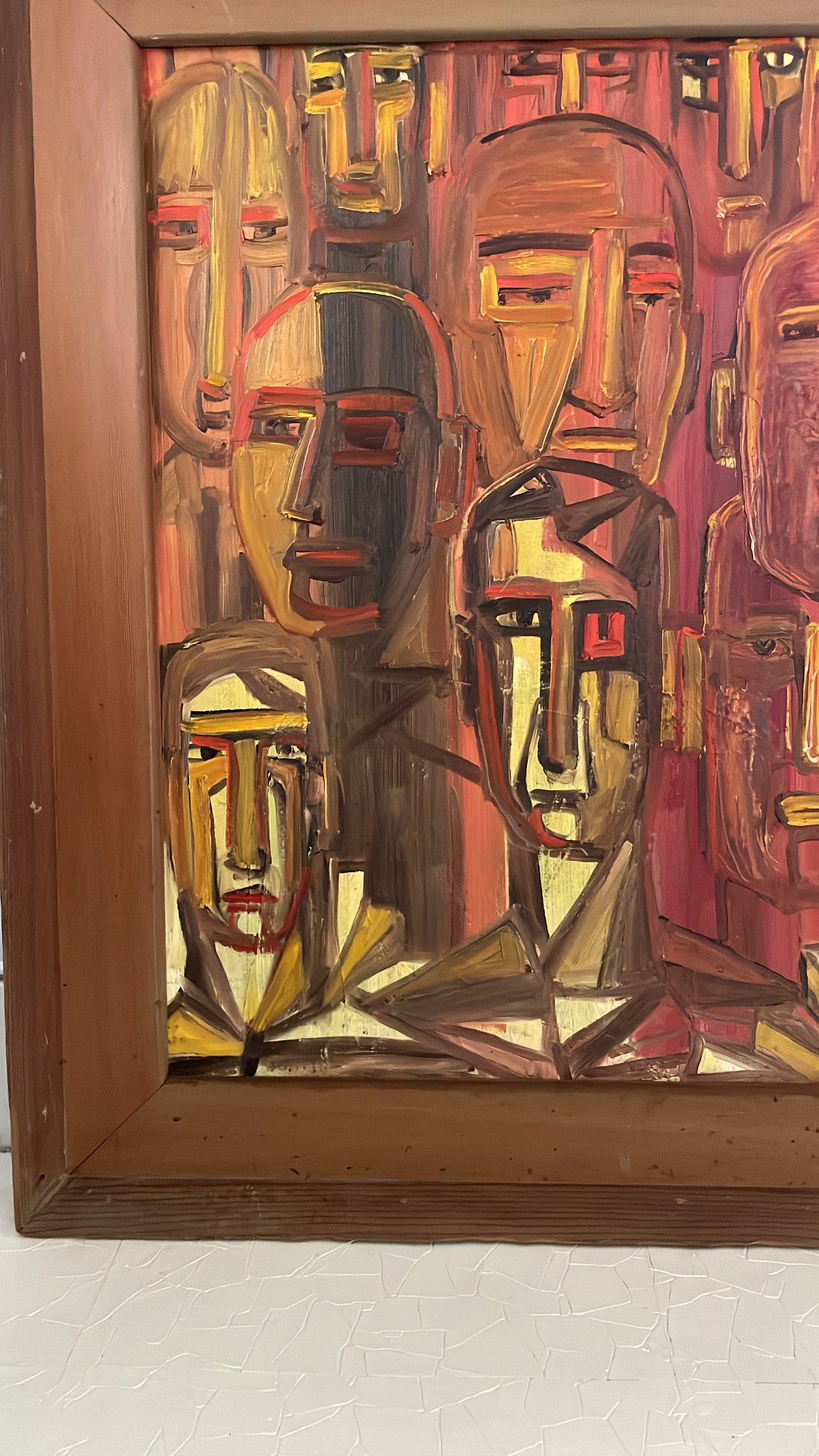 1962 Figurative Impasto on Board Titled “Man’s Dilemma”