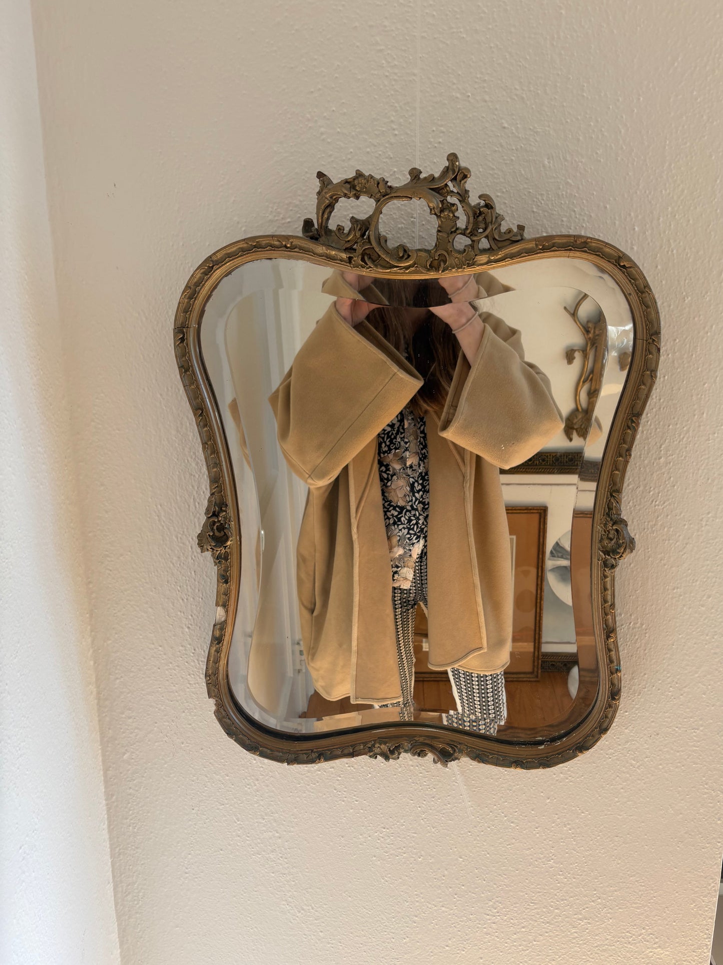 Antique French Gilded Mirror (FREE SHIPPING)