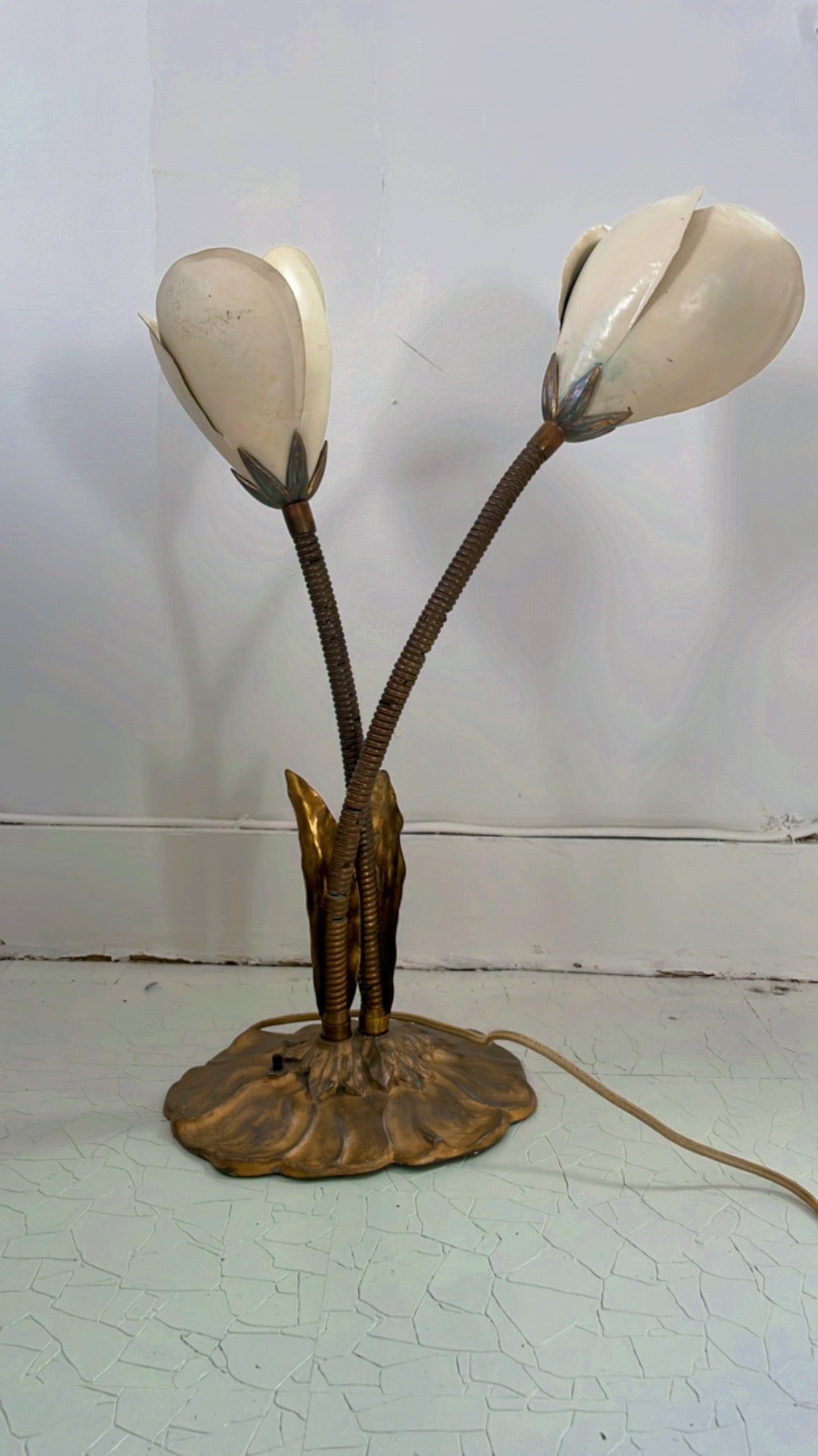 1960s Dual Light Lily pad Lamp