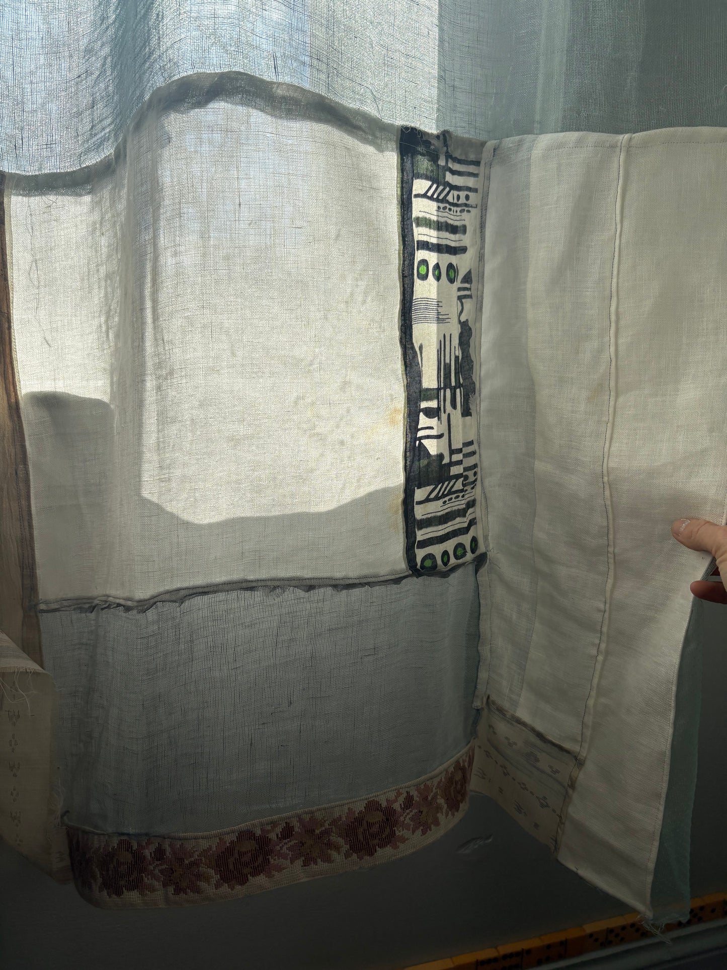 Handmade Pojagi Curtain Panel (FREE SHIPPING)