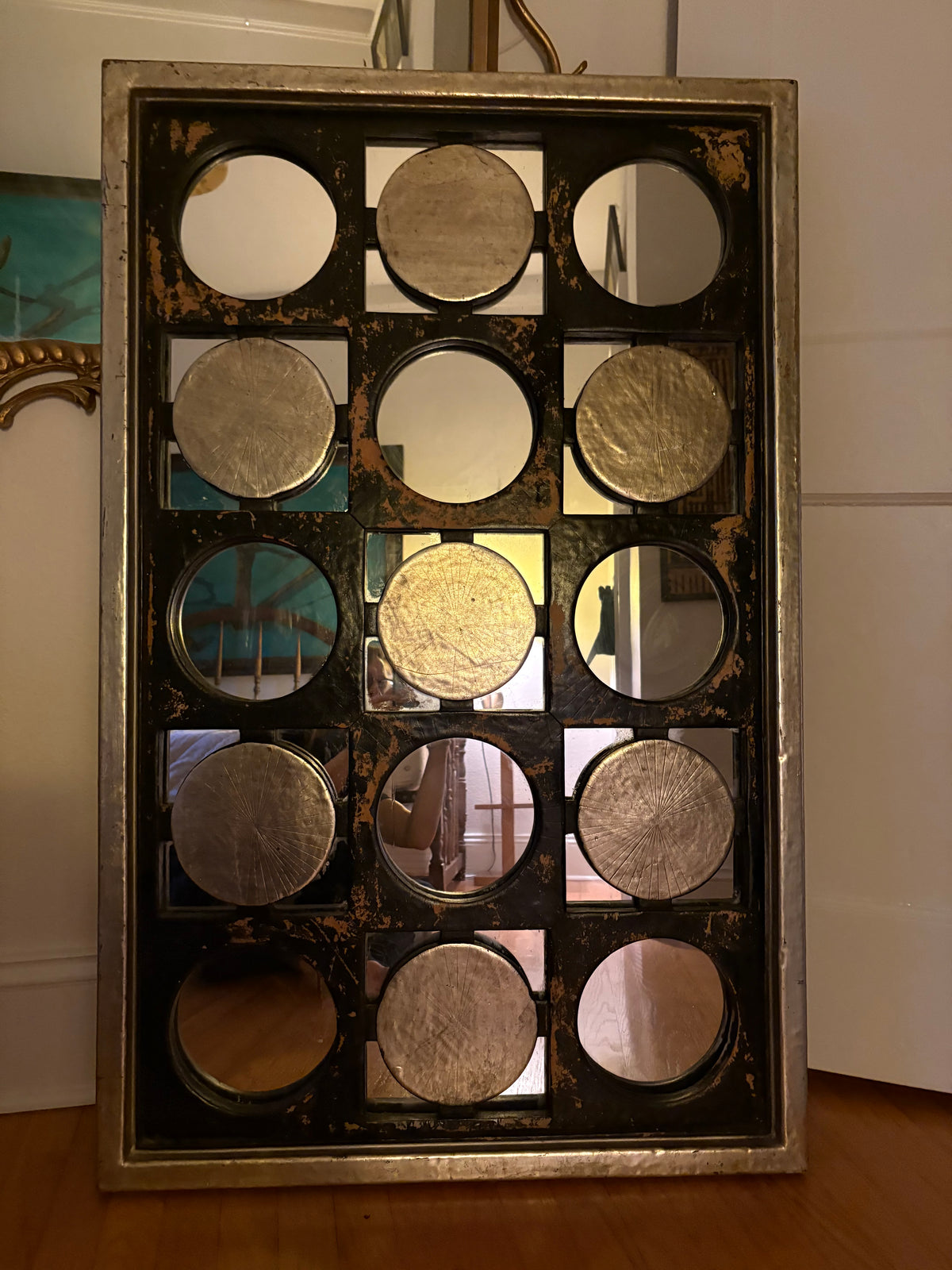 1970s Op Art meets Industrial Mirror