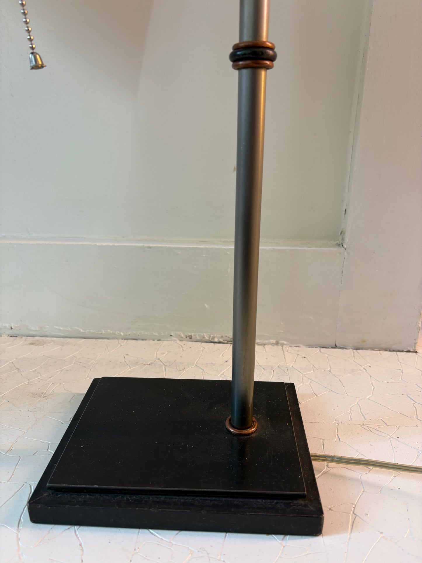 Art Deco Revival Hammered Copper and Welded Iron Lamp (FREE SHIPPING)