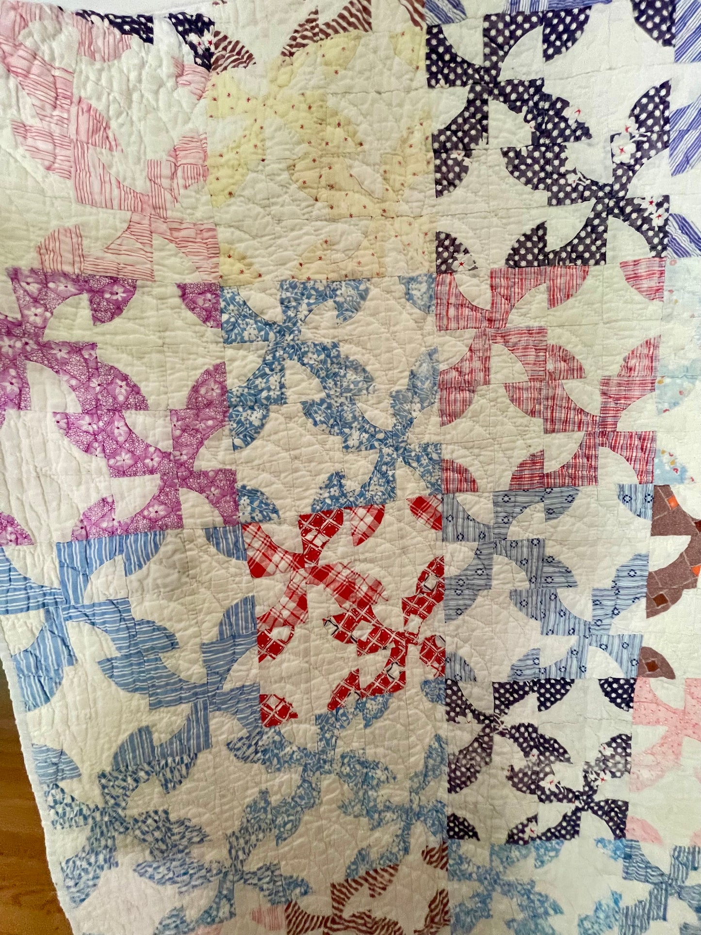 1950s Pinwheel Patchwork Quilt