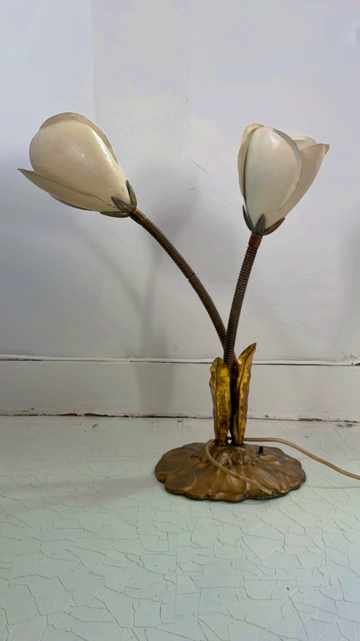 1960s Dual Light Lily pad Lamp