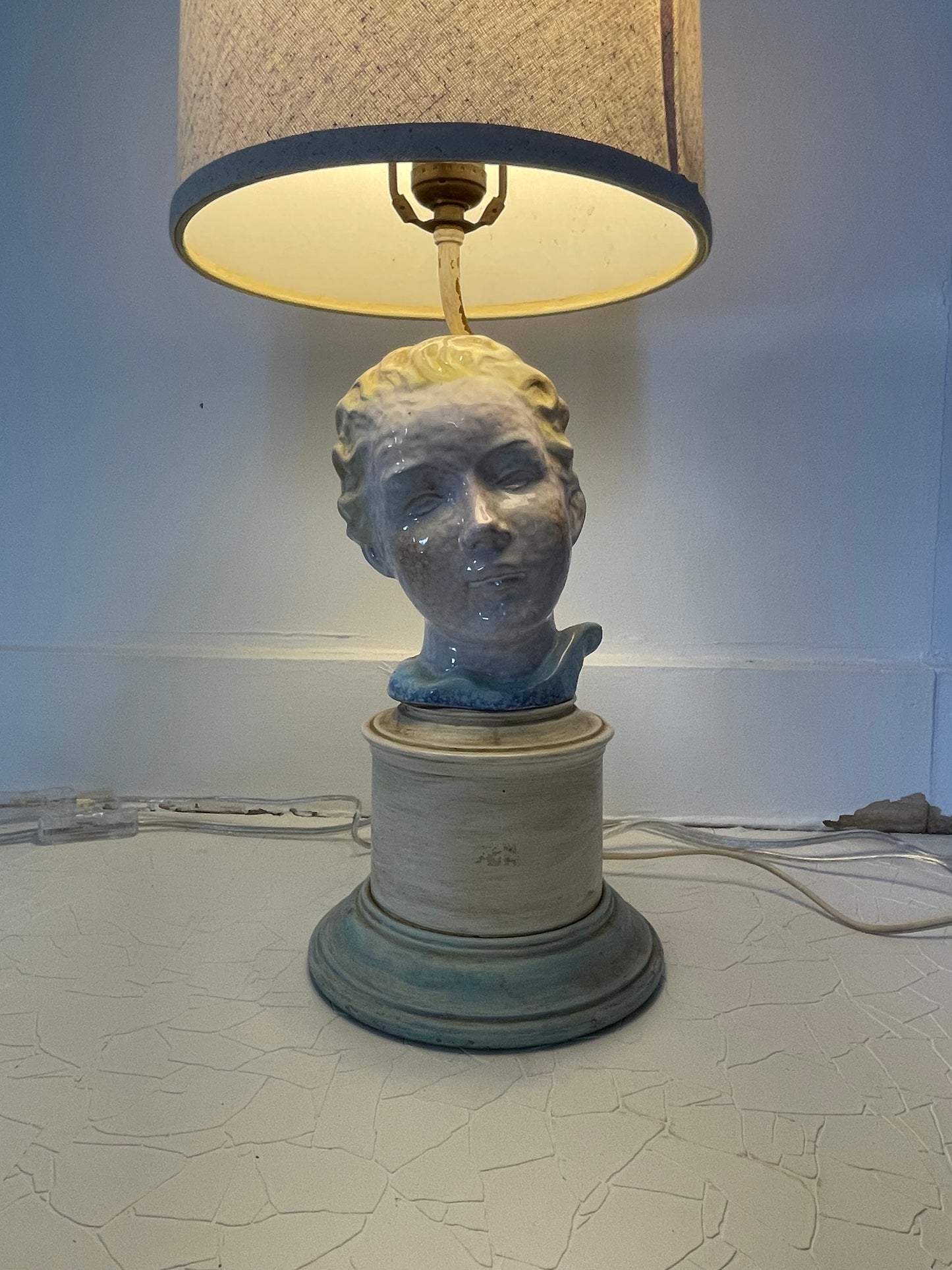 1950s Ceramic Bust Lamp