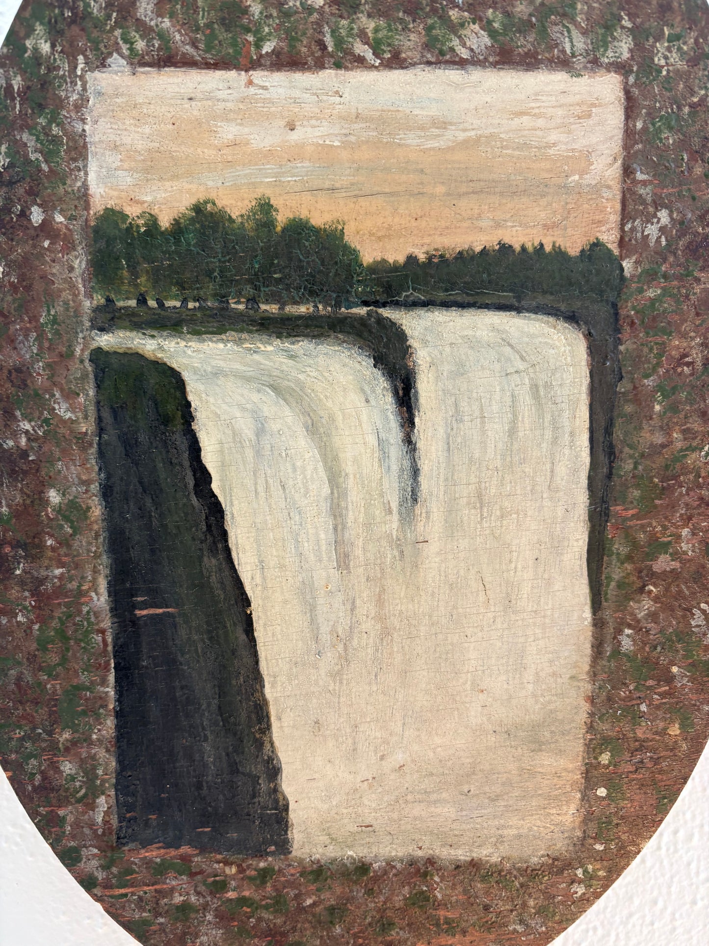 Antique Folk Art Painting on Board (FREE SHIPPING)