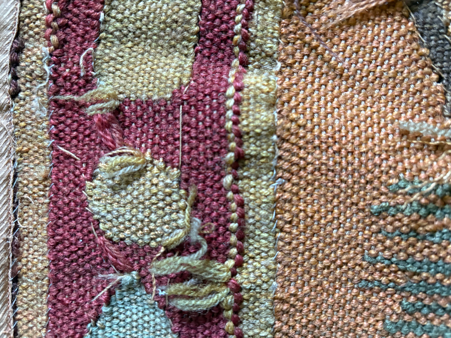 Mid 20th Century Earth Toned Wool Hunting Tapestry (FREE SHIPPING)