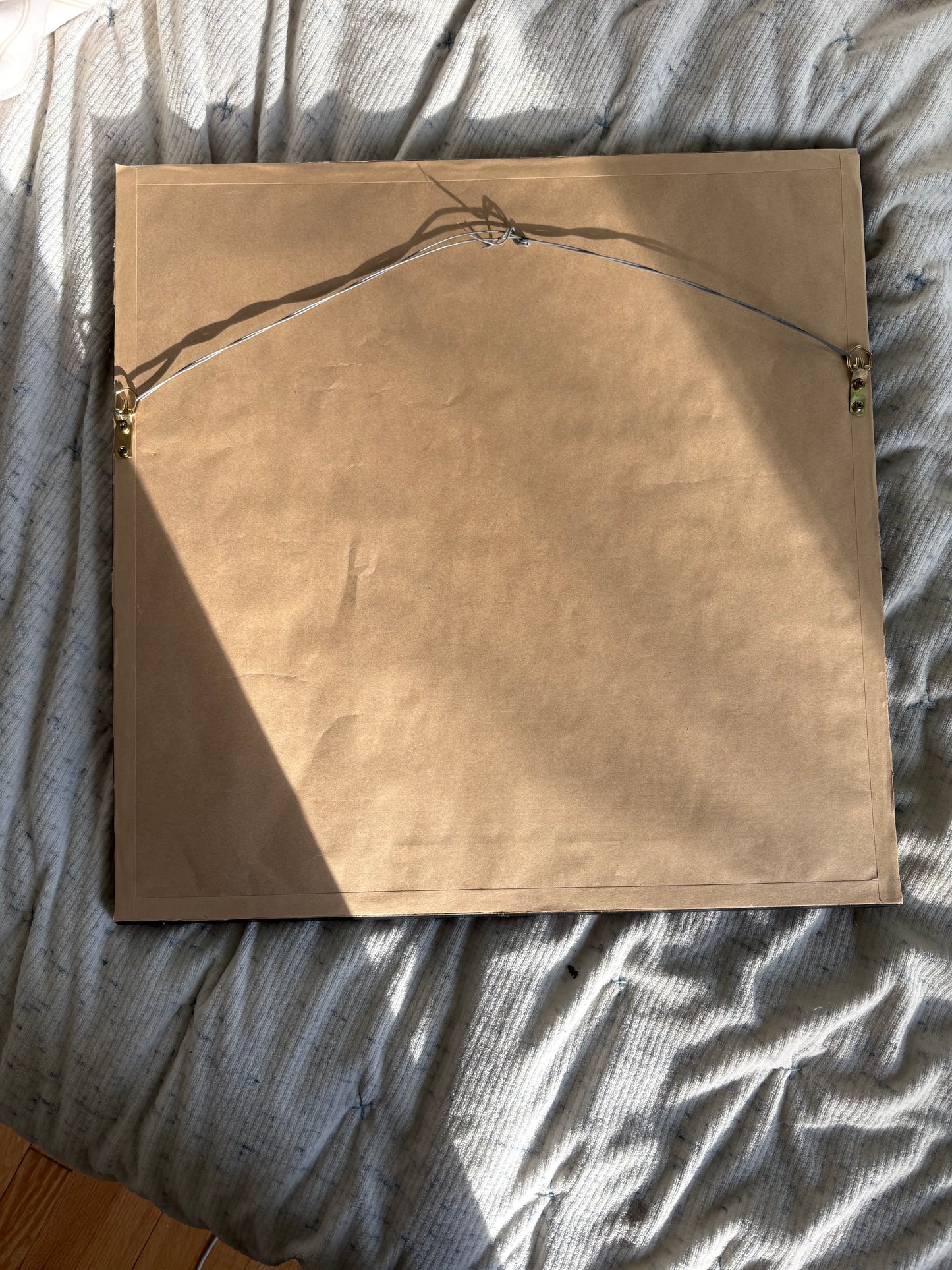 Vibrant Pastel Landscape in Vintage Leaf Motif Frame (FREE SHIPPING)