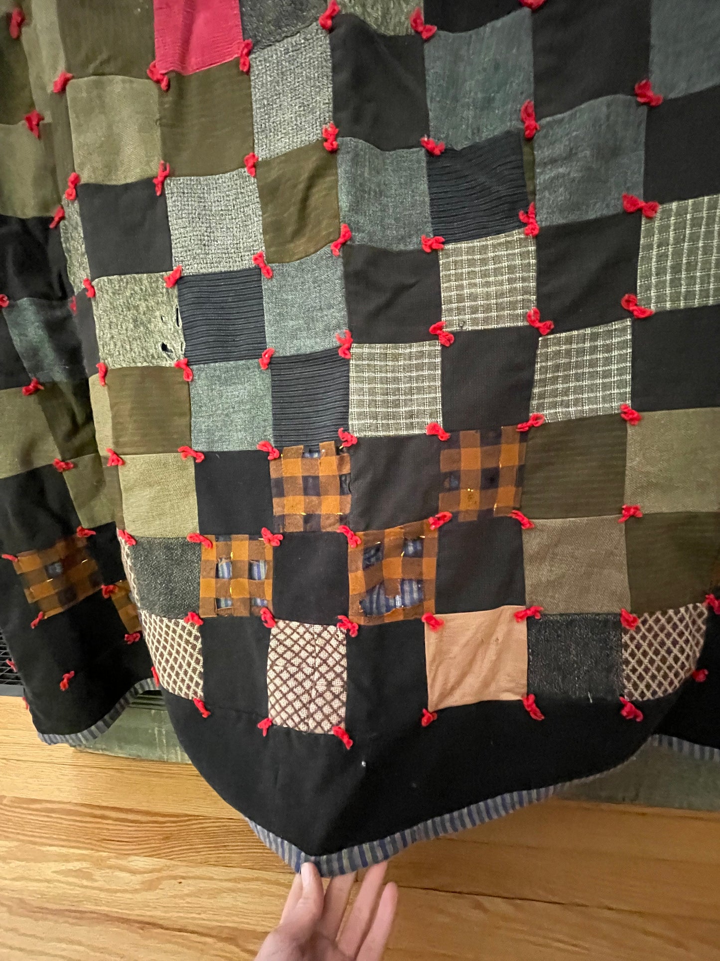 1940s Wool Patchwork Quilt