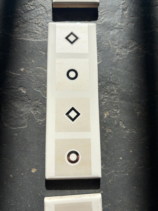 Geometric Platinum Inlay Tiles- Sold in 5 box sets containing 30 tiles total (FREE SHIPPING)