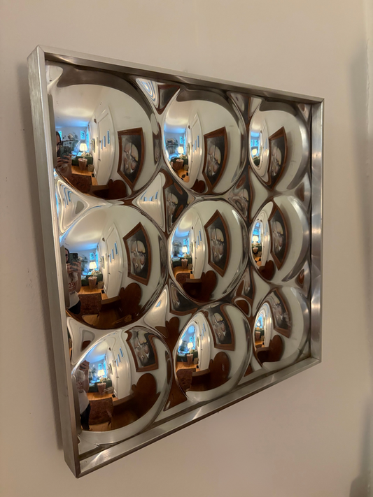 1970s Op Art Bubble Mirror by Turner Manufacturing Co (FREE SHIPPING)