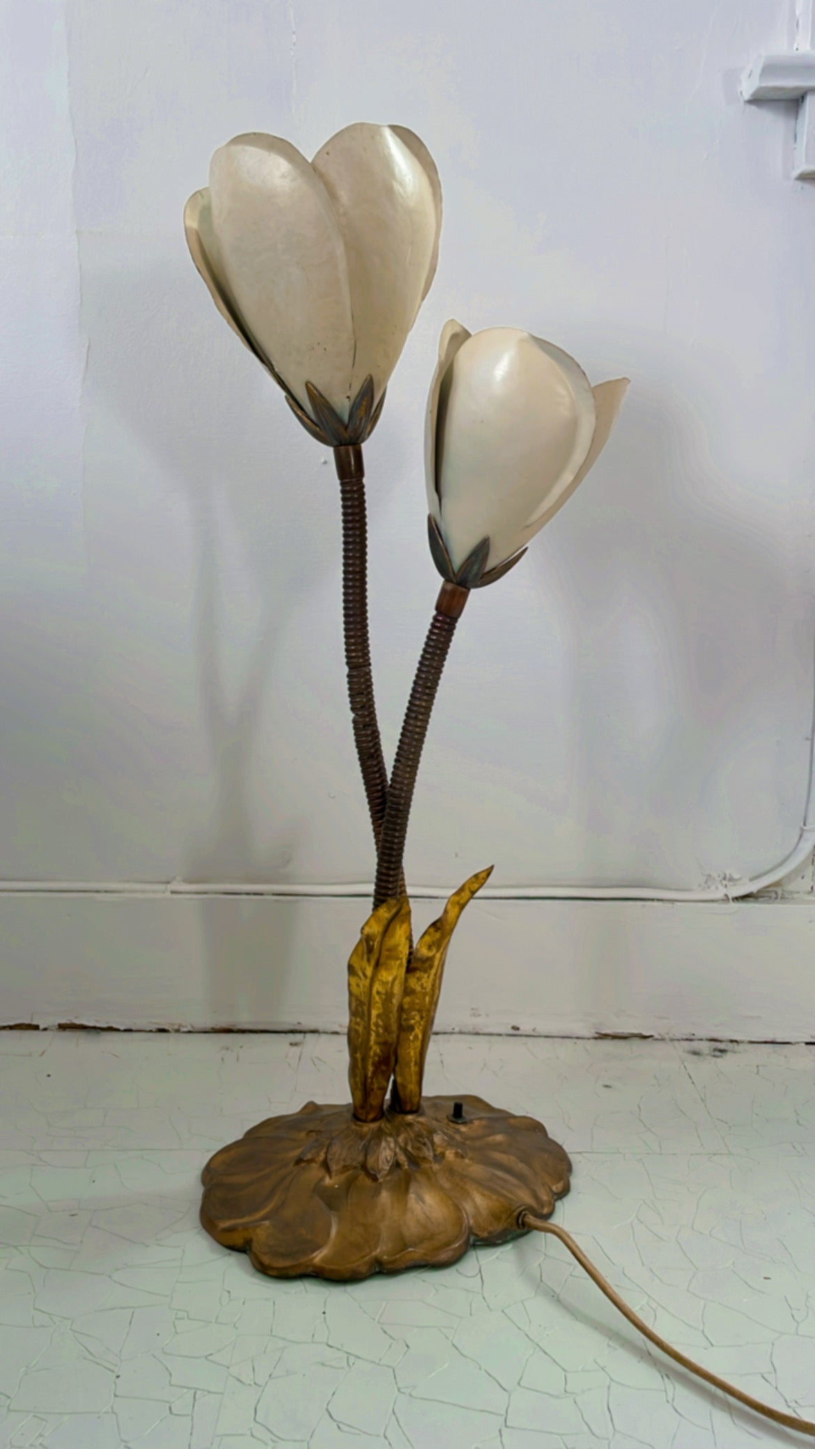 1960s Dual Light Lily pad Lamp