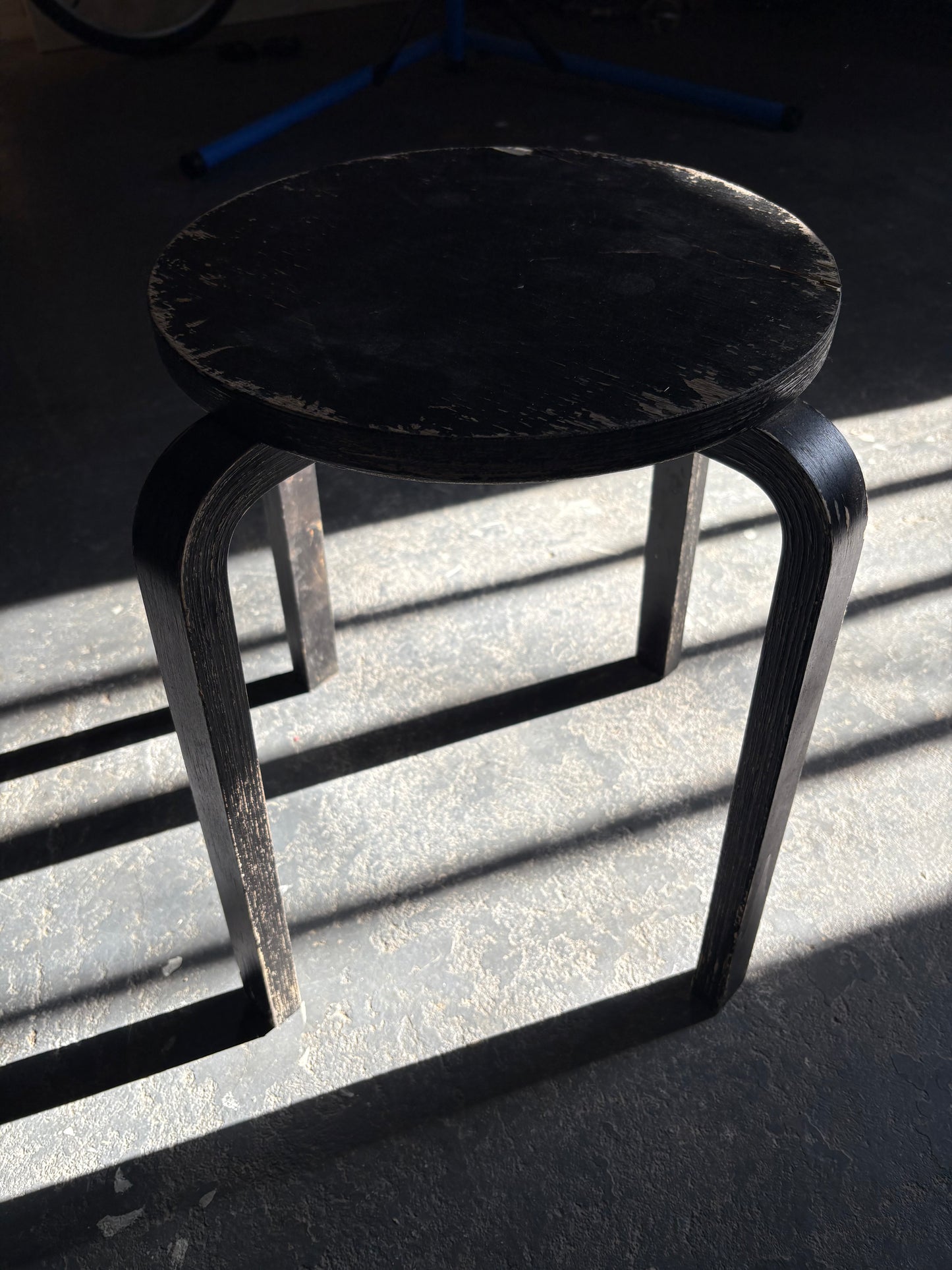 Worn Alvar Aalto Artek Stool (FREE SHIPPING)