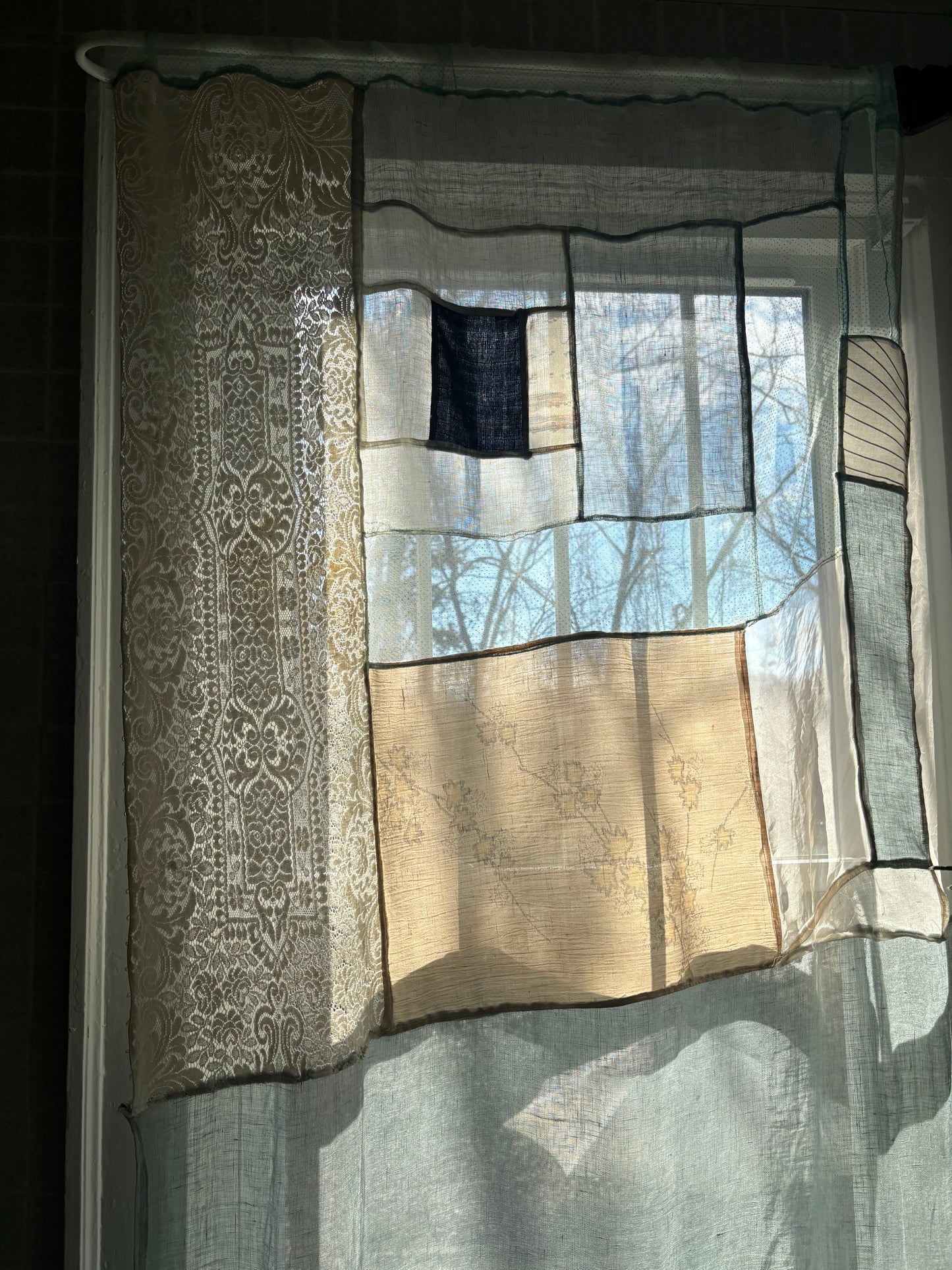 Handmade Pojagi Curtain Panel (FREE SHIPPING)