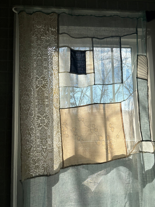 Handmade Pojagi Curtain Panel (FREE SHIPPING)