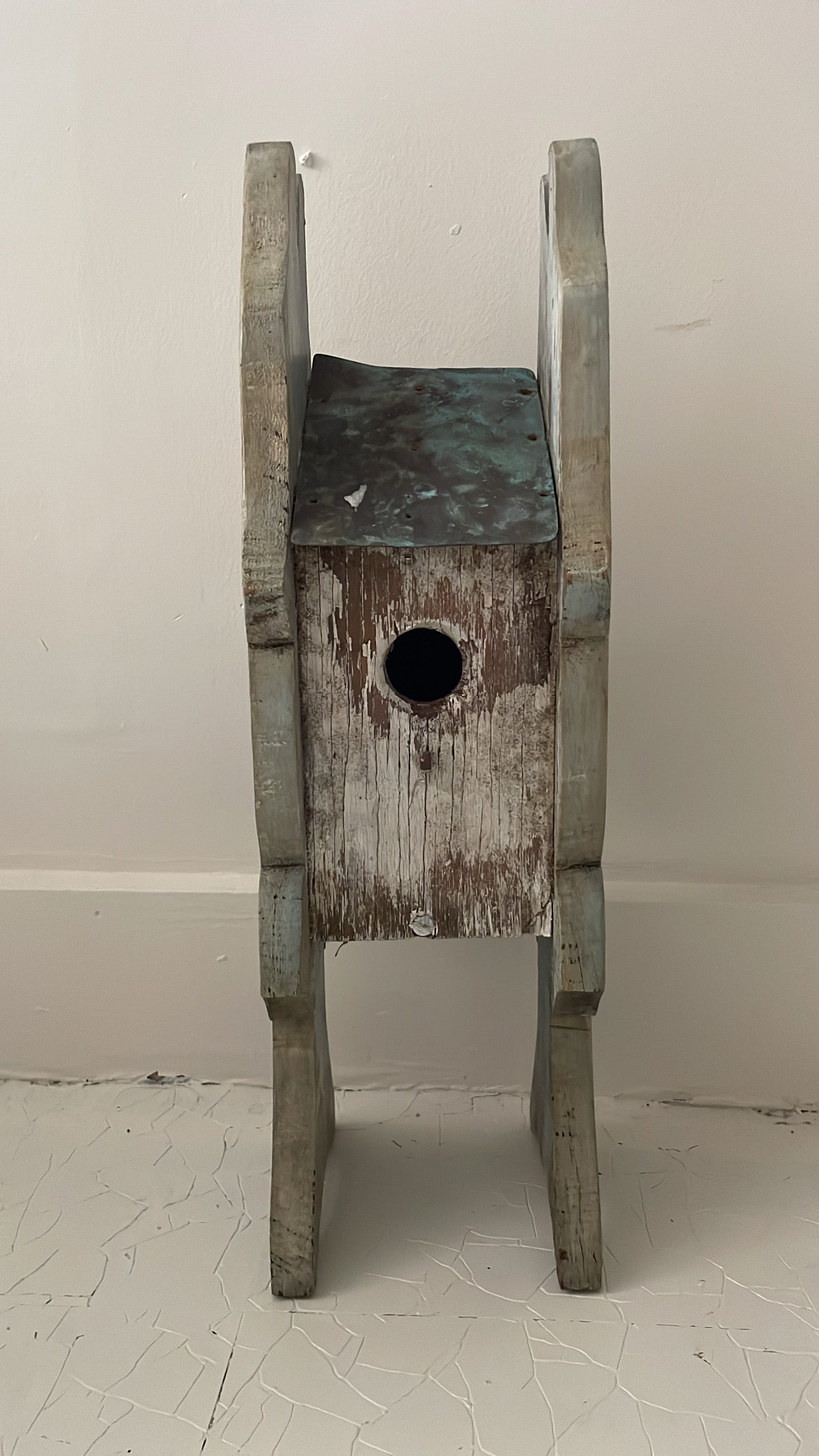 Folk Art Painted Fish Bird House