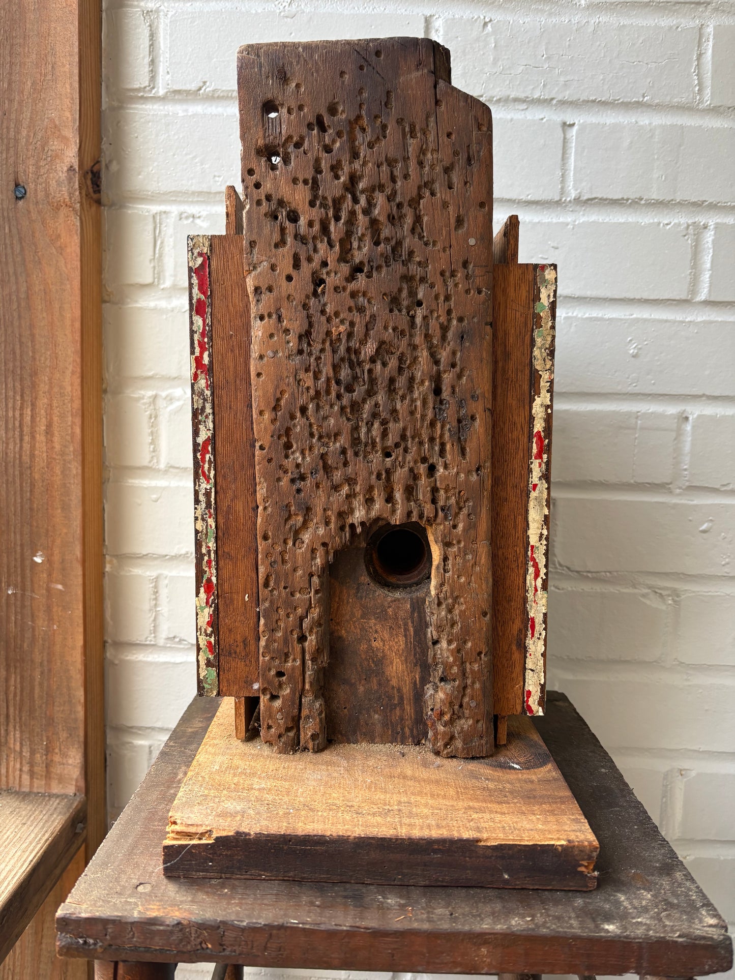 Folk Art Found Objects Sculptural Bird House (FREE SHIPPING)