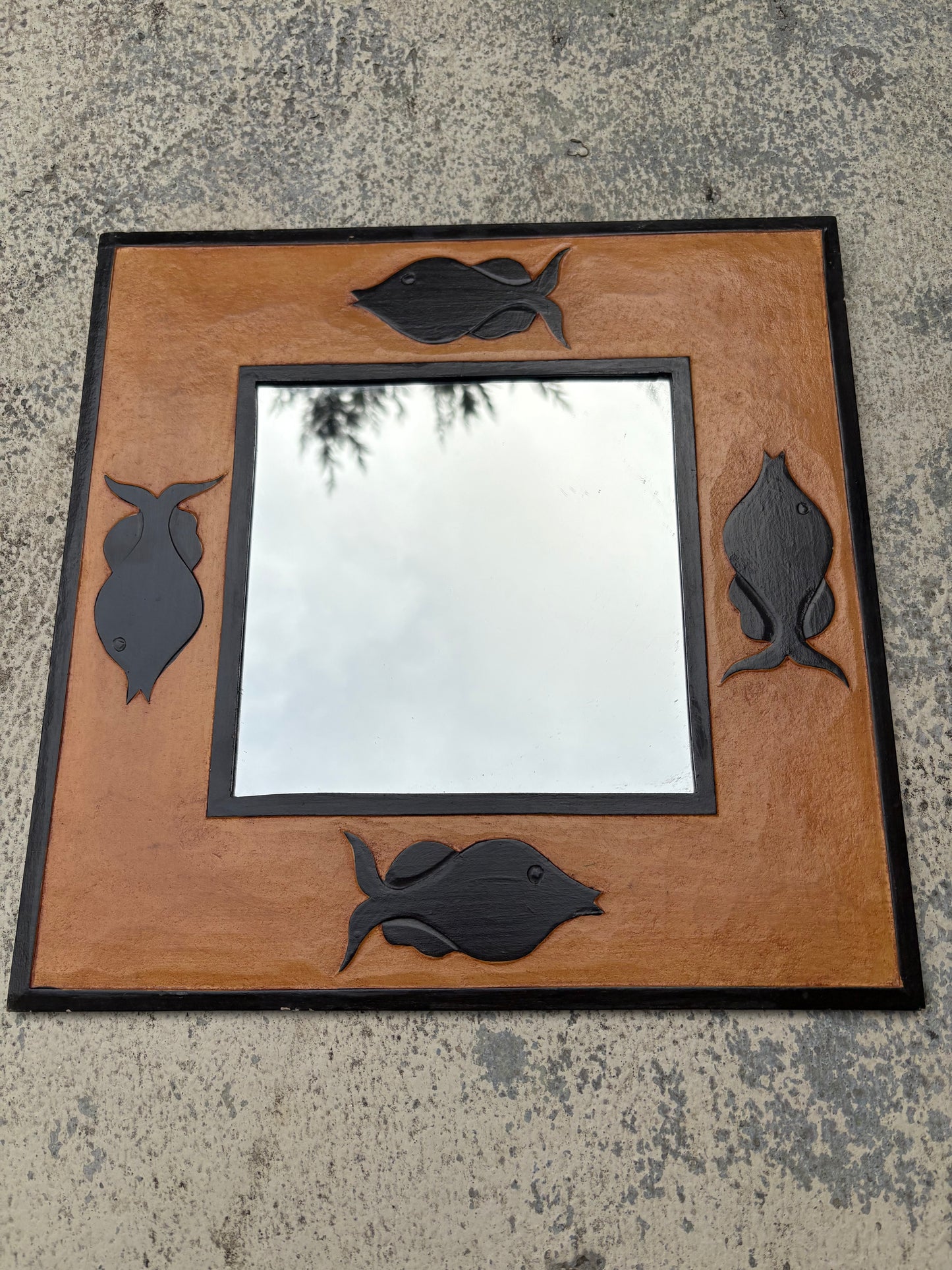 Indonesian Folk Art Mirror (FREE SHIPPING)