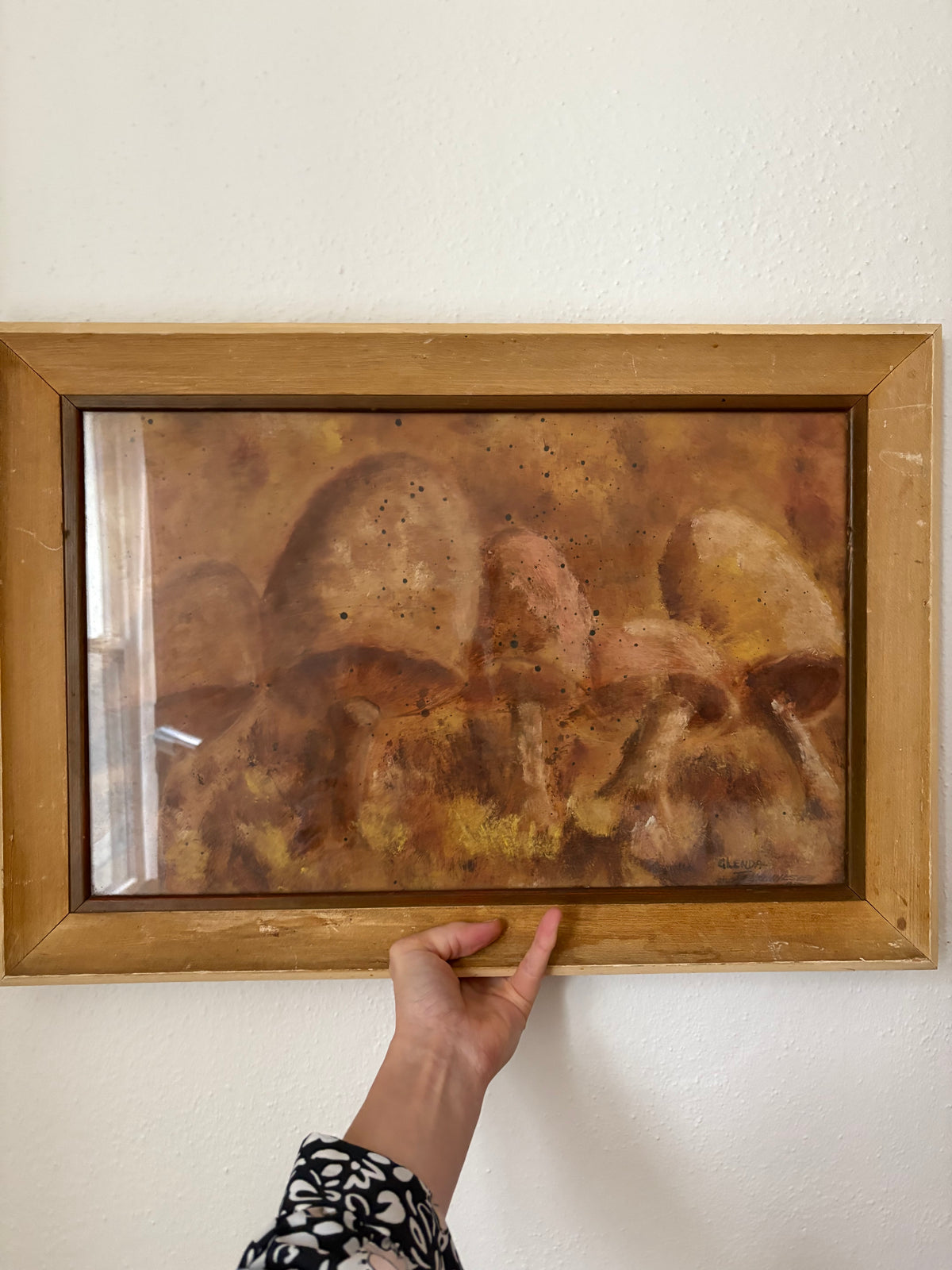 1960s Framed Mushroom Watercolor (FREE SHIPPING)