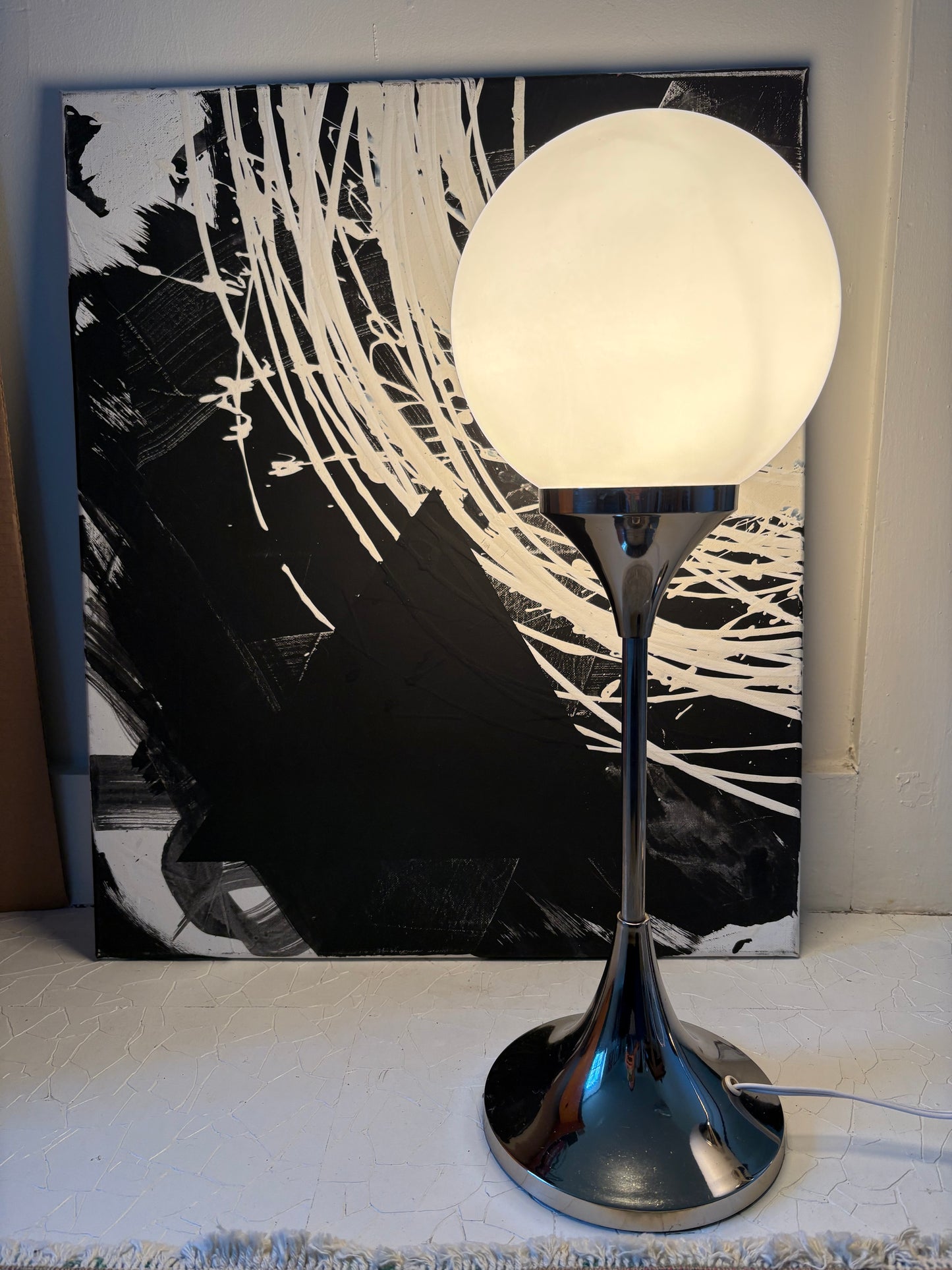 Pair of 1970s German Sölken Leuchten Chrome Lamps (FREE SHIPPING)