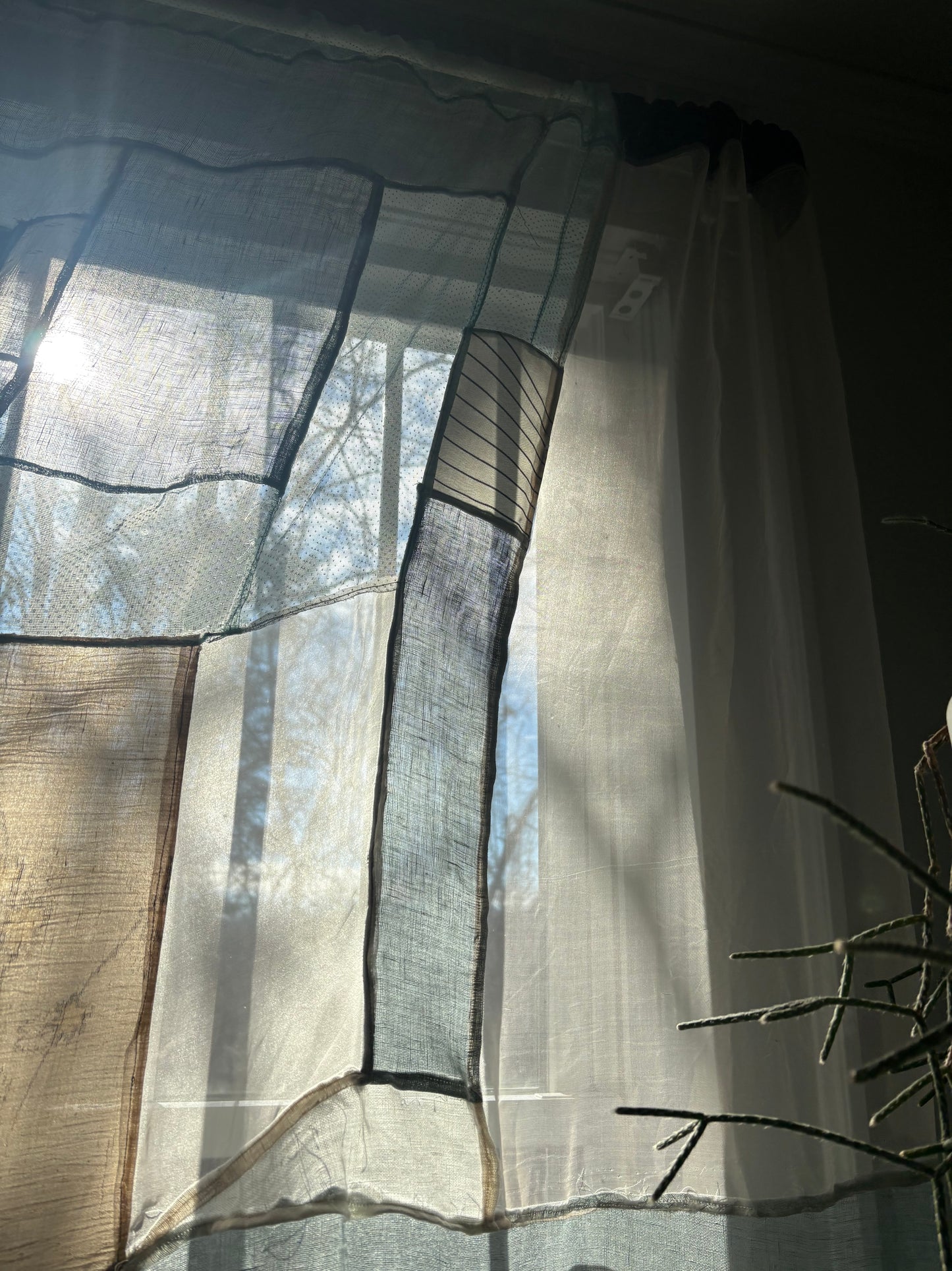 Handmade Pojagi Curtain Panel (FREE SHIPPING)