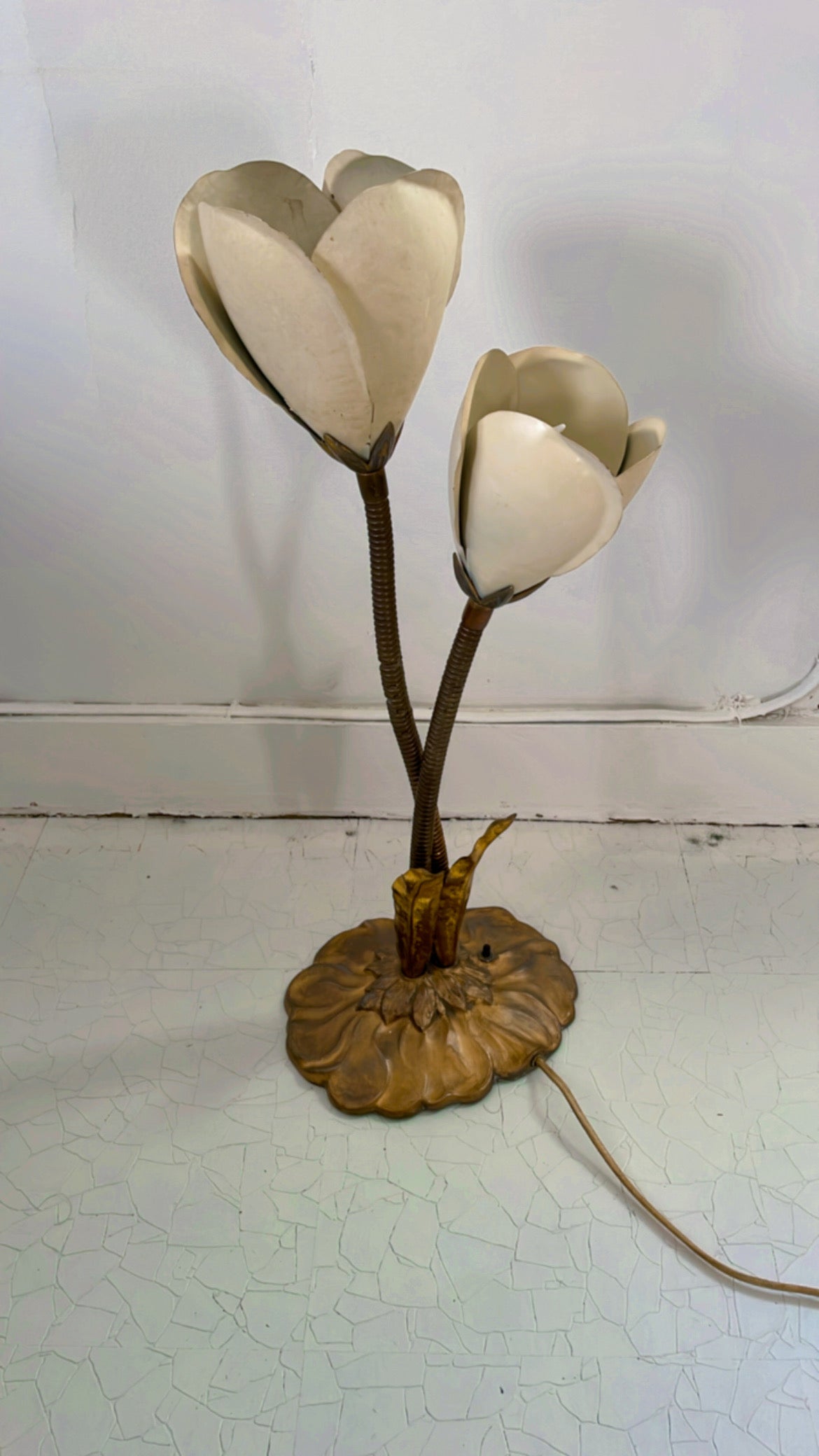 1960s Dual Light Lily pad Lamp