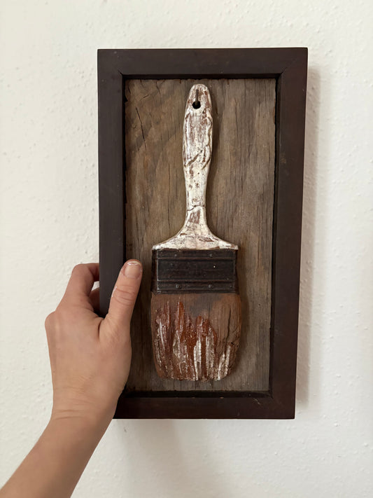 1960s Folk Art Ceramic Paintbrush (FREE SHIPPING)