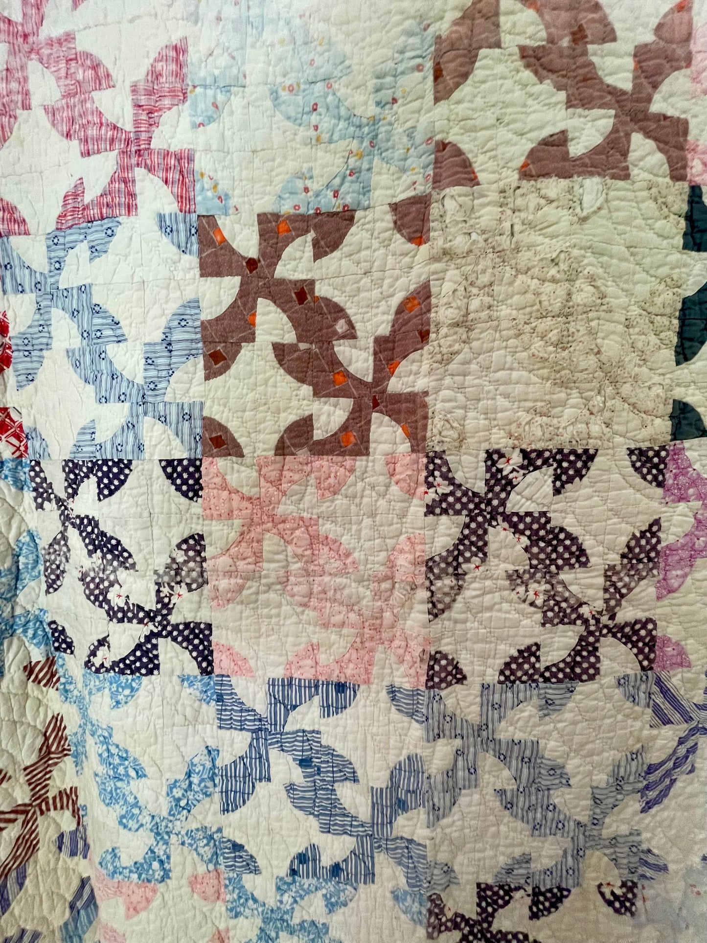 1950s Pinwheel Patchwork Quilt