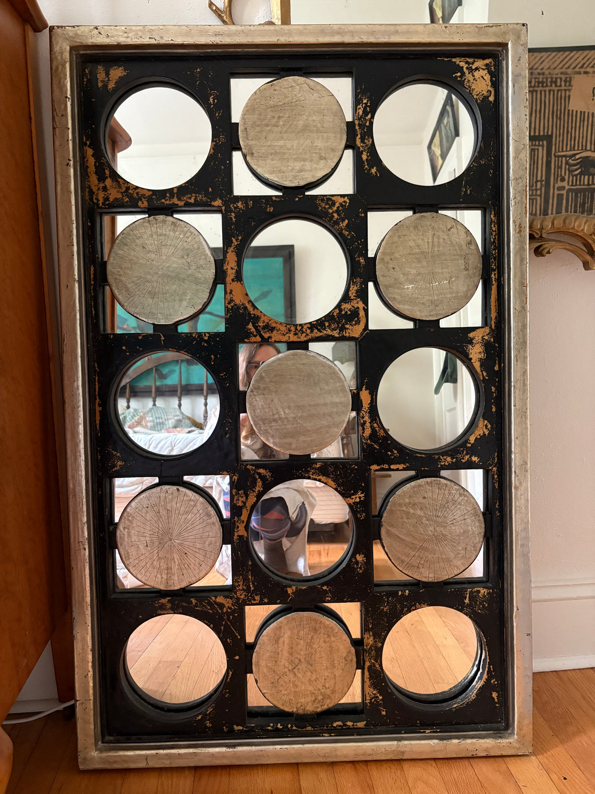 1970s Op Art meets Industrial Mirror