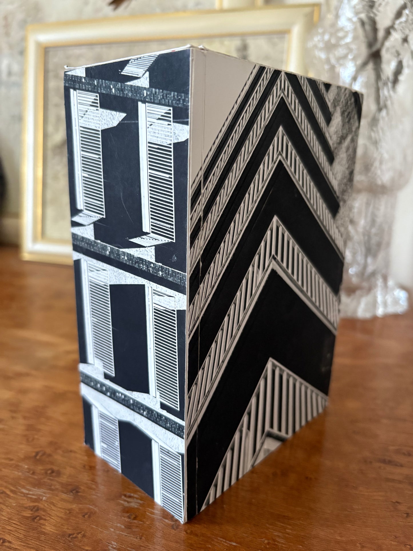 Reimagined Cigar Box Papered in Balcony Photographs Reminiscent of Fornasetti (FREE SHIPPING)