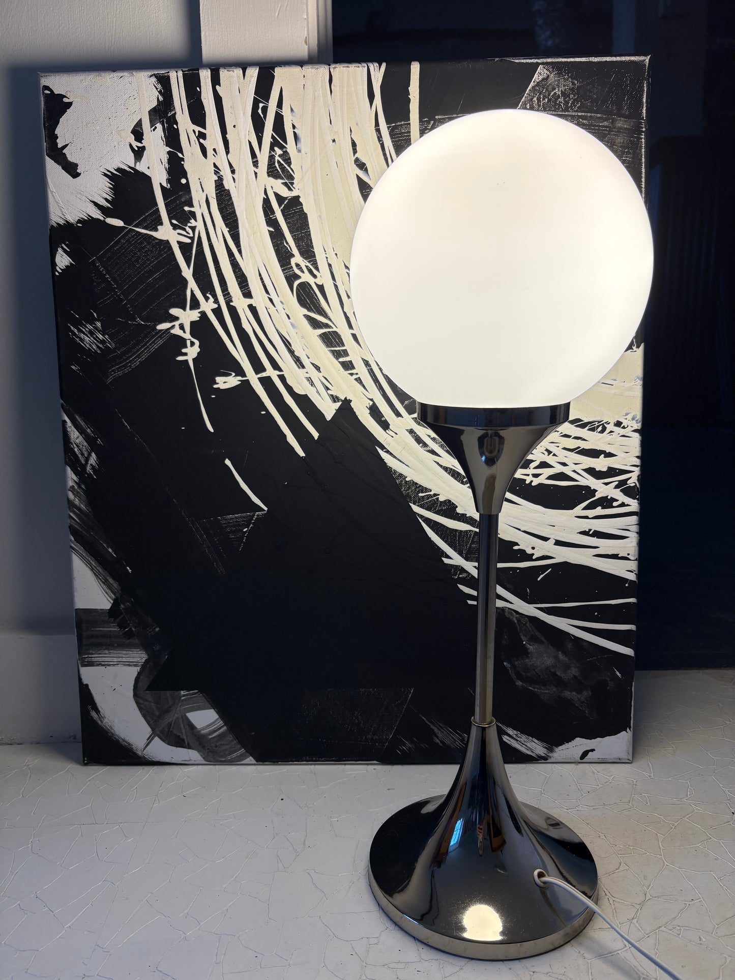 Pair of 1970s German Sölken Leuchten Chrome Lamps (FREE SHIPPING)