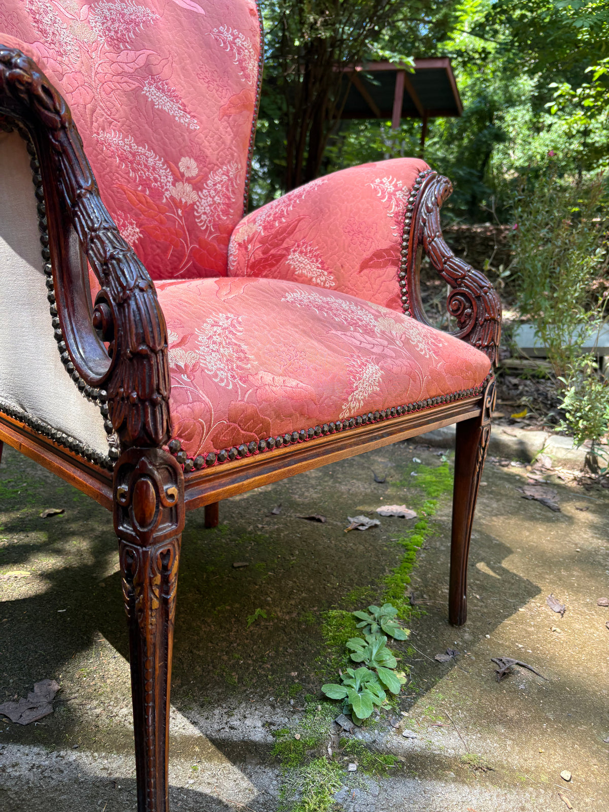 Pair of 1940s Grosfeld House French Feathered Wingback Chairs