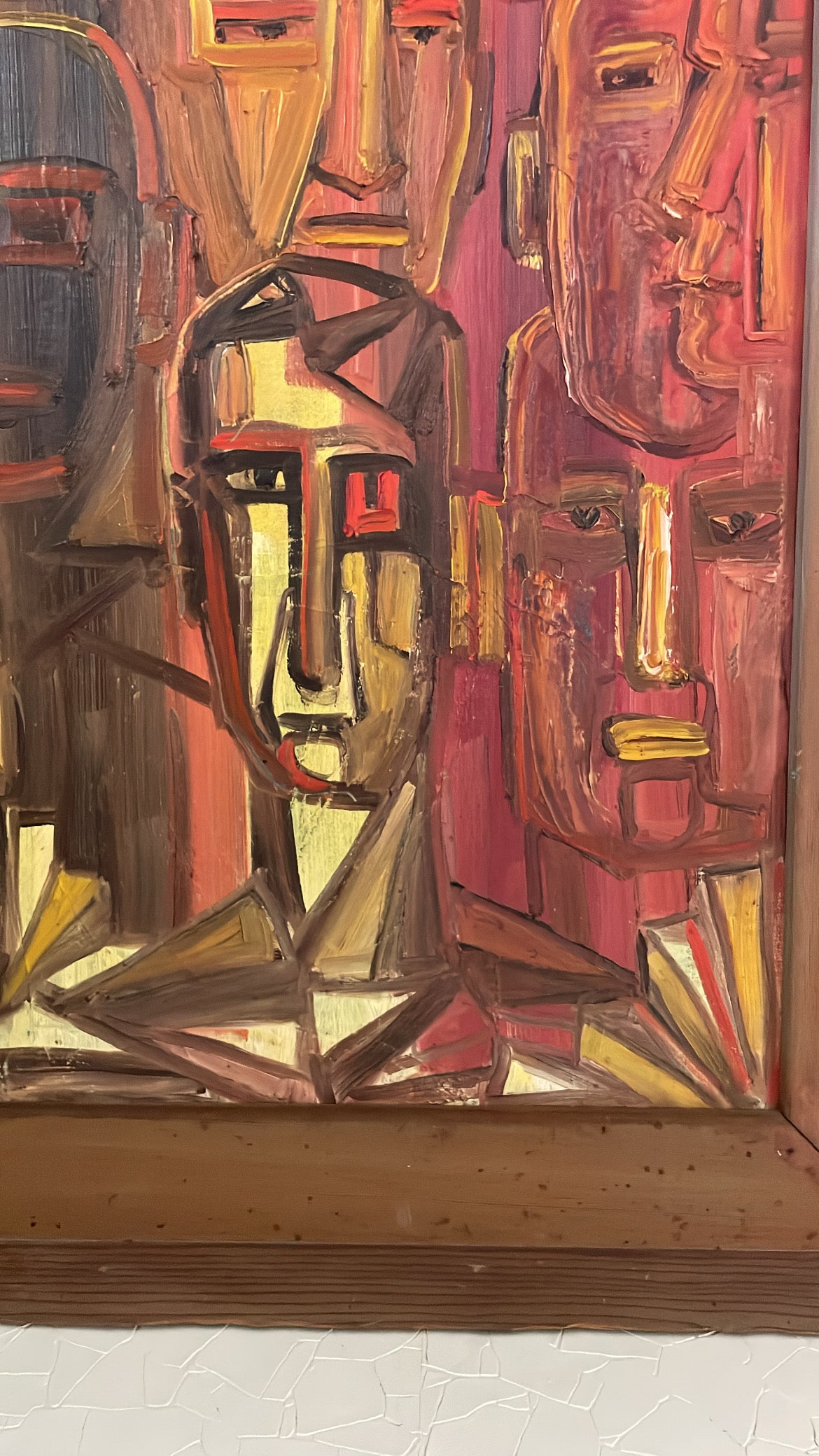 1962 Figurative Impasto on Board Titled “Man’s Dilemma”