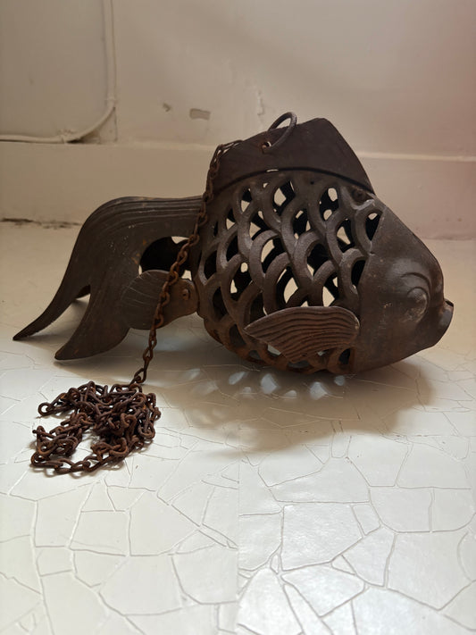 Antique Japanese Koi Garden Lantern (FREE SHIPPING)
