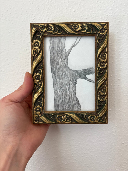 Tree Sketch in Vintage Frame (FREE SHIPPING)