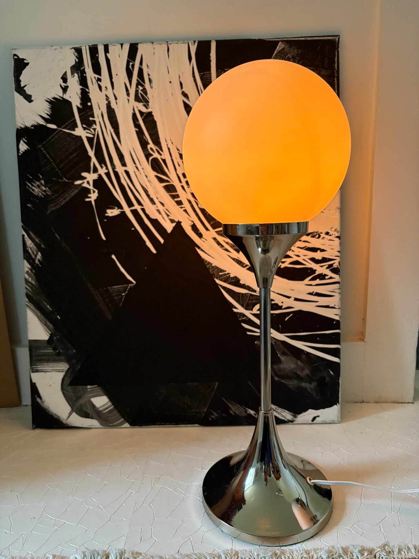 Pair of 1970s German Sölken Leuchten Chrome Lamps (FREE SHIPPING)