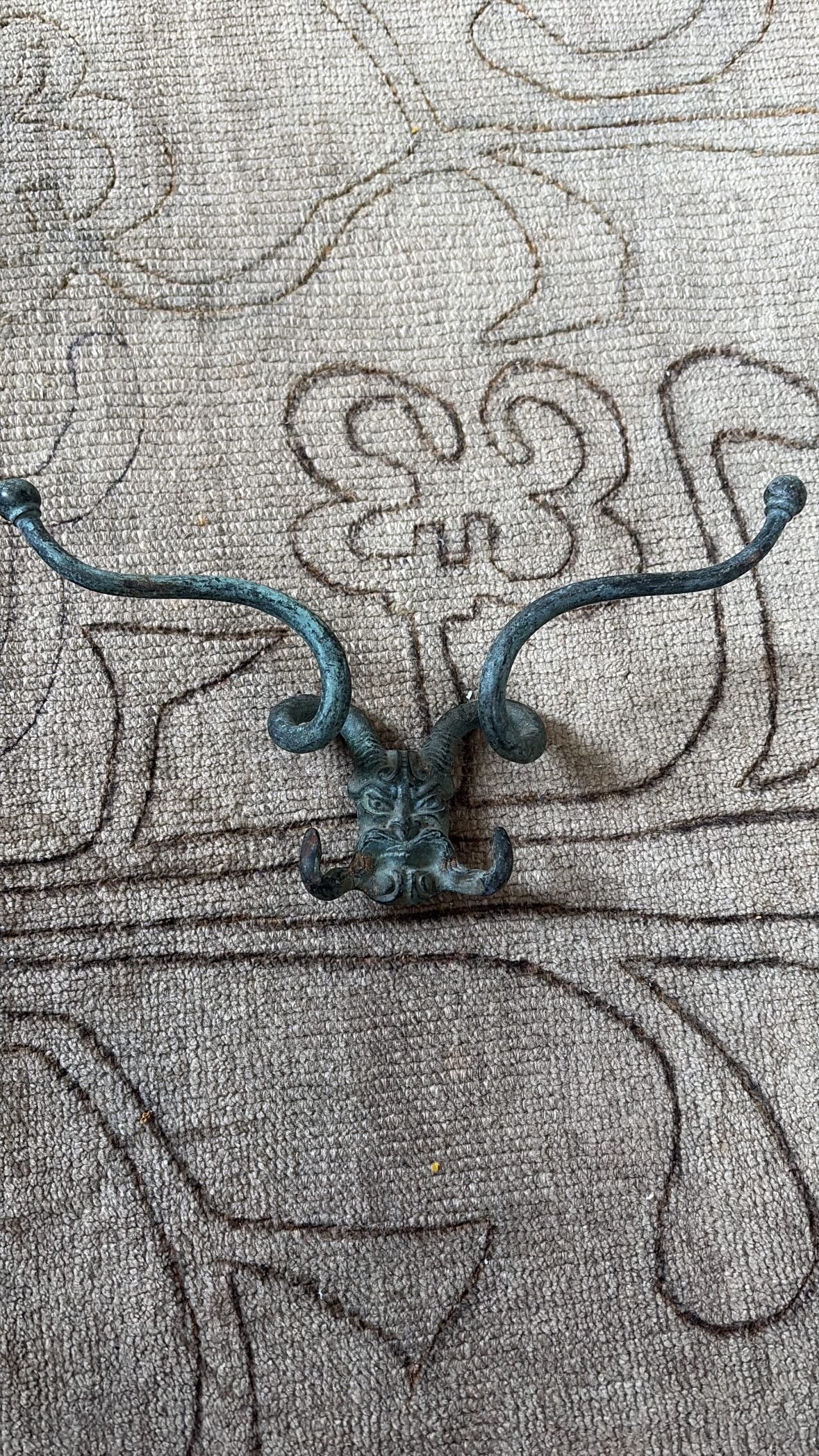 Pair of Mid 19th Century Gargoyle Hooks (FREE SHIPPING)