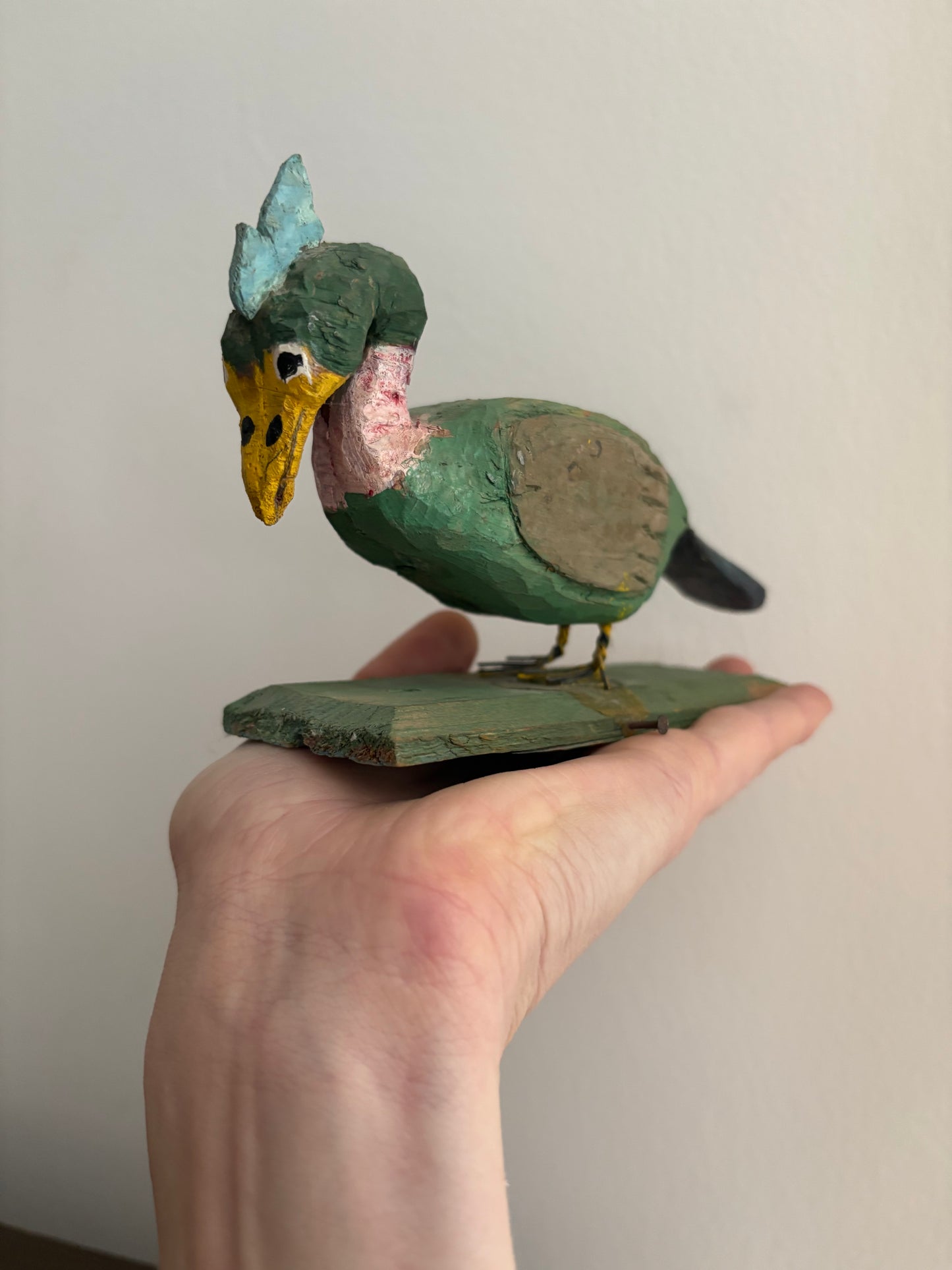 Folk Art Wooden Bird Assemblage (FREE SHIPPING)